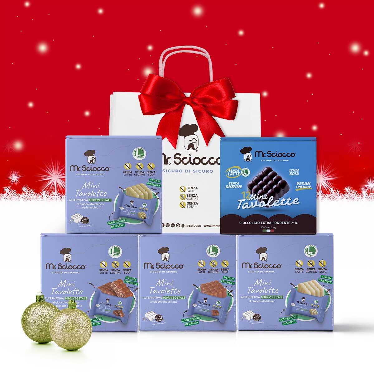 box regalo cubi cioccolato assortiti senza latte