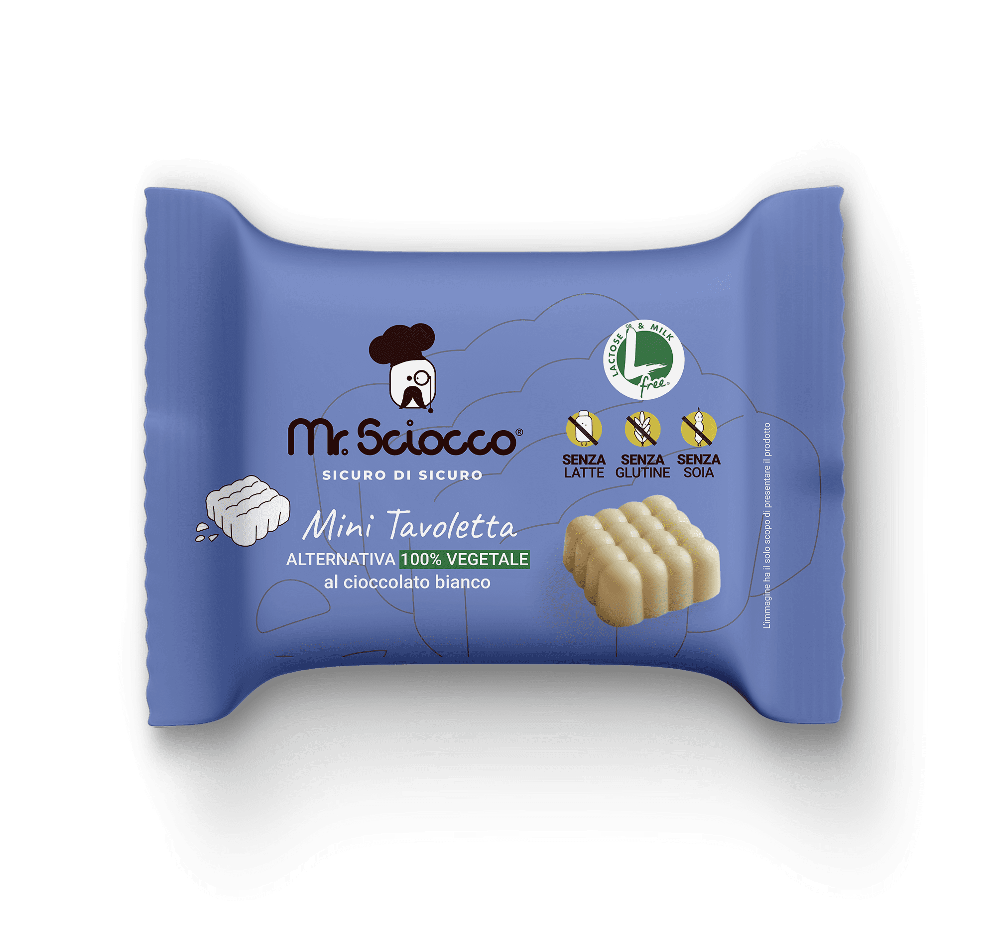 Mini Tavolette ALTERNATIVA 100% VEGETALE al cioccolato bianco - Cubox12