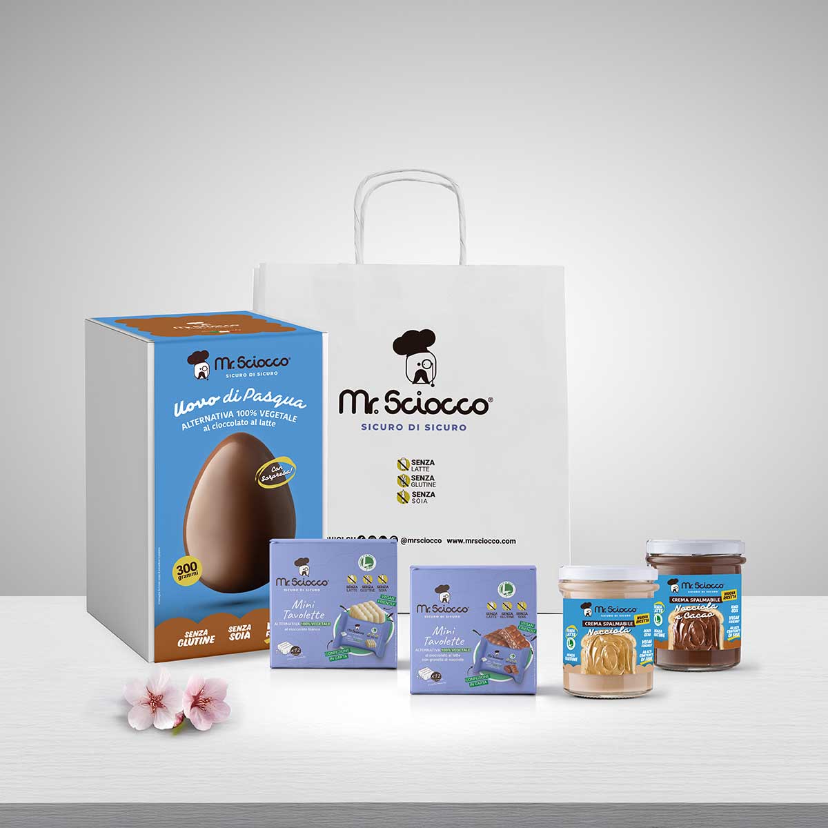 Uovo di Pasqua al cioccolato al latte per allergini intolleranti al lattosio e proteine del latte. Senza glutine e vegano.