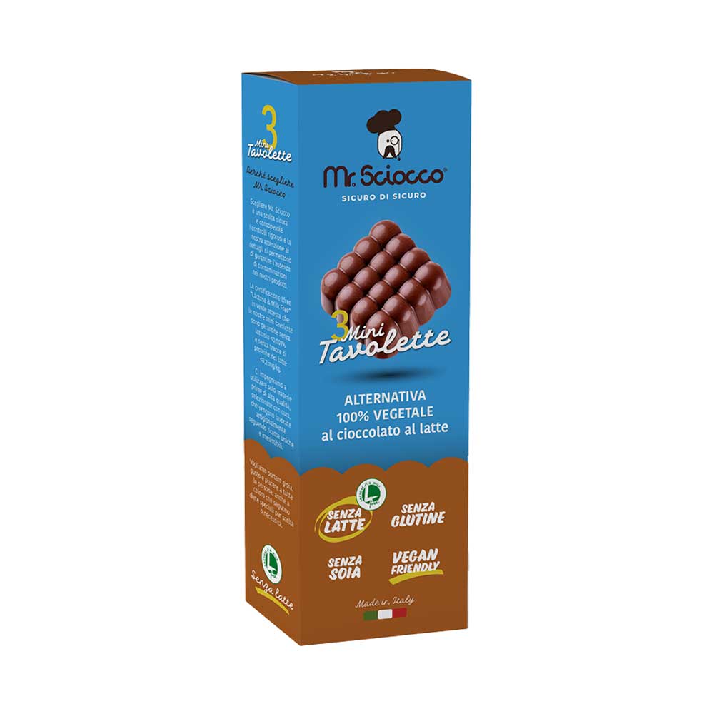 Tris Mini Tovolette Cioccolato al latte senza Lattosio