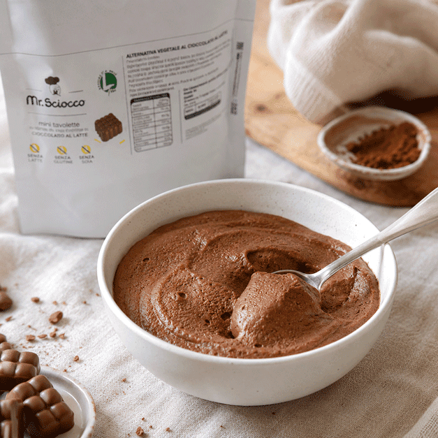Mousse al cioccolato senza latte