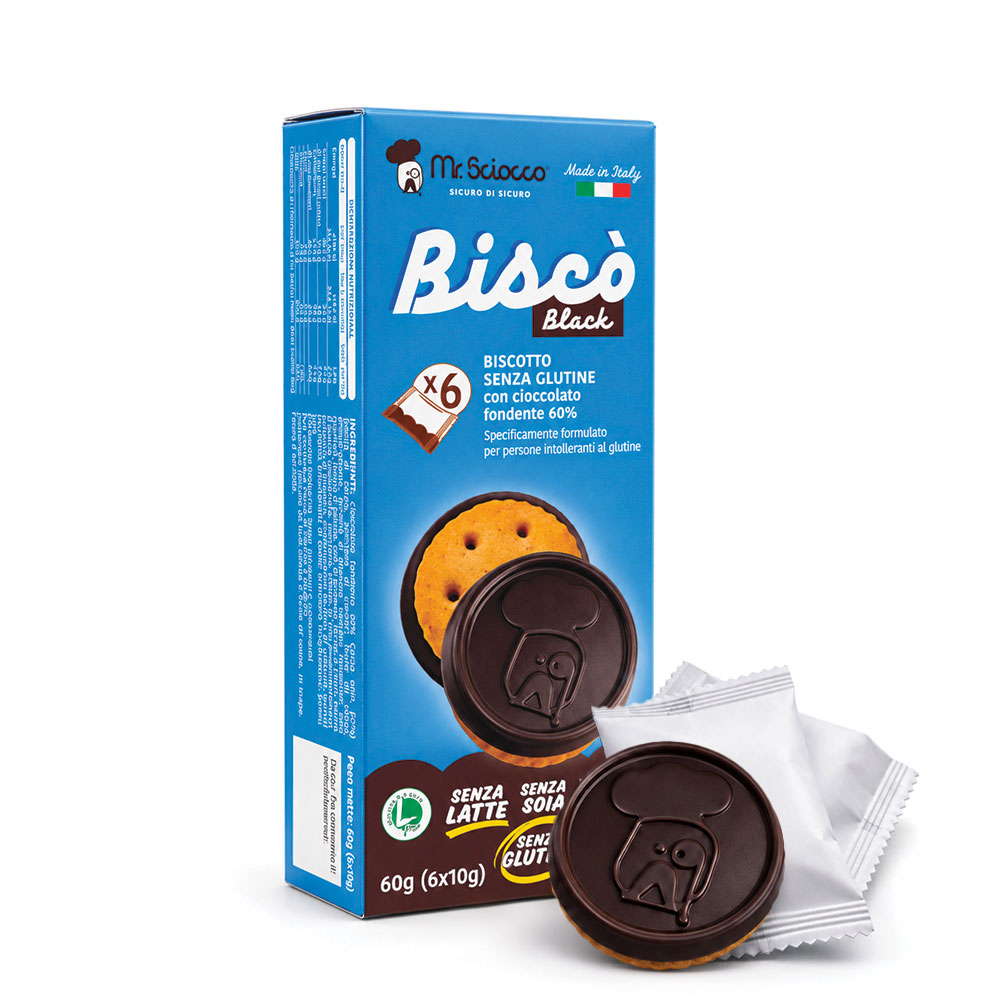 Biscò Black con Cioccolato Fondente - 60g