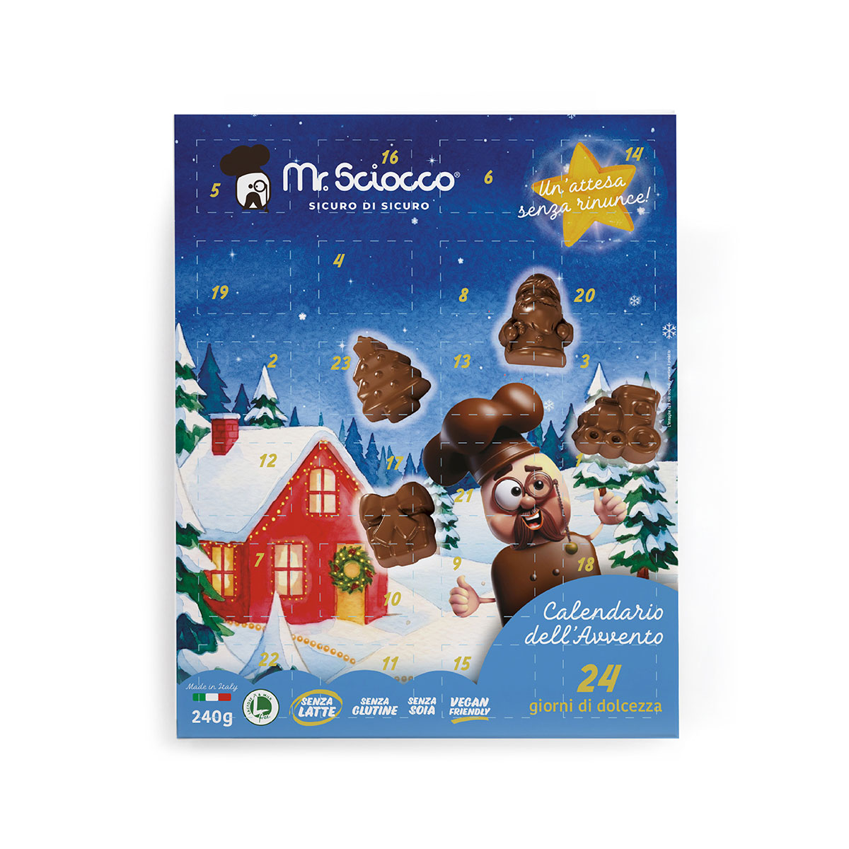 Calendario dell’Avvento Mr.Sciocco - 24 prodotti assortiti in 6 gusti - 240 g